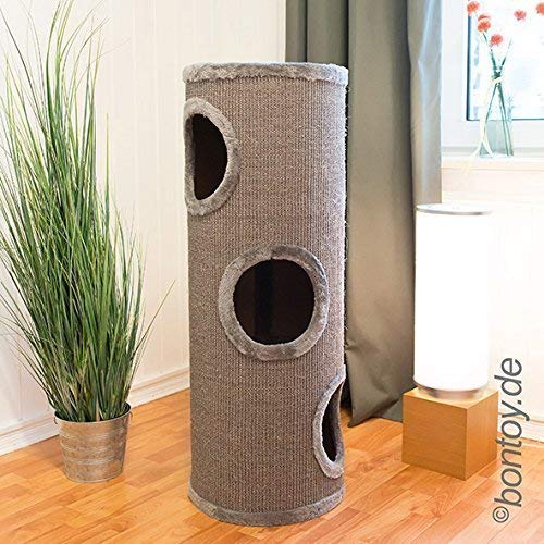 Bontoy Kratztonne Buddy in grau I 37 cm x 100 cm I mit weichem Liegebett I drei Höhlen Bontoy Kratztonne Buddy in grau I 37 cm x 100 cm I mit weichem Liegebett I drei Höhlen von bontoy