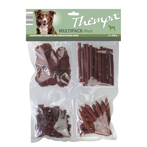 Thempa Kausnacks Multipack aus Pferdfleisch für Hunde, 4 x 150 g I Kausnack I Leckerli I Belohnung Thempa Kausnacks Multipack aus Pferdfleisch für Hunde, 4 x 150 g I Kausnack I Leckerli I Belohnung von bontoy