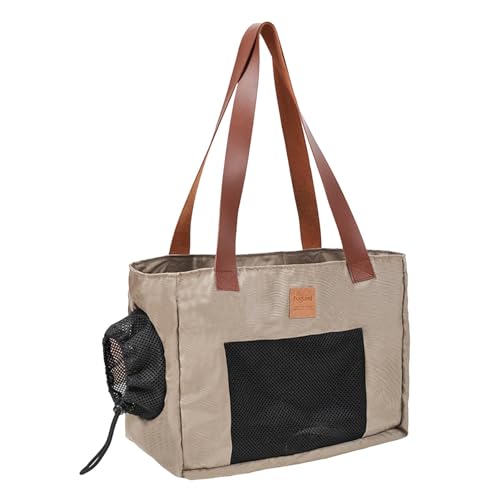 Katzentragetasche, von der Fluggesellschaft zugelassene Kätzchentragetasche, Haustiertrage mit verstellbarem Schultergurt, Zubehör für Welpen, einfaches Tragen und Wandern von borek