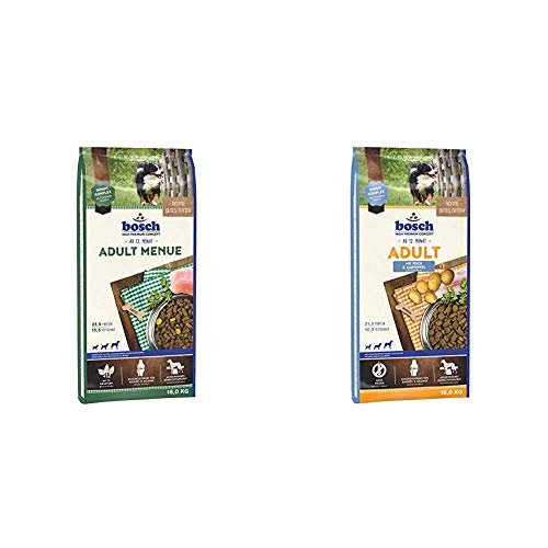 Bosch HPC Adult Menue | Kroketten-Mix für ausgewachsene Hunde Aller Rassen, 15 kg & t Fisch & Kartoffel | Hundetrockenfutter für ausgewachsene Hunde Aller Rassen, 1 x 15 kg von bosch TIERNAHRUNG