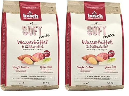 Bosch HPC Soft Maxi Wasserbüffel & Süßkartoffel, 2er Pack (1 x 2.5 Kg) von bosch TIERNAHRUNG