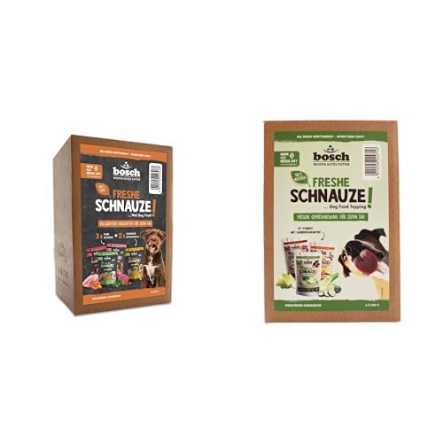 Bundle: Nassfutter + Topping für Hunde | Freshe Schnauze Aktionspaket Nassfutter & Freshe Schnauze Gemüsekiste | Probier-Bundle | Schonend dampfgegart & frische Zutaten | Hundefutter Made in Germany Bundle: Nassfutter + Topping für Hunde | Freshe Schnauze Aktionspaket Nassfutter & Freshe Schnauze Gemüsekiste | Probier-Bundle | Schonend dampfgegart & frische Zutaten | Hundefutter Made in Germany von bosch TIERNAHRUNG