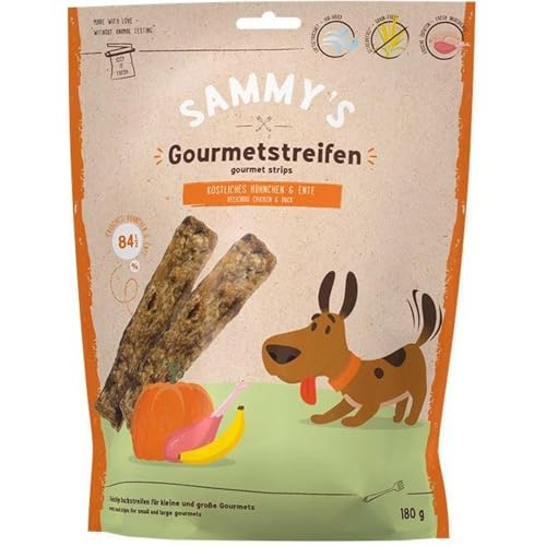 Sammy´s Gourmetstreifen | Hühnchen & Ente | Fleischiger Snack für Hunde | 1 x 180 g von bosch TIERNAHRUNG