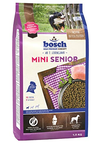 bosch HPC Mini Senior | Hundetrockenfutter für ältere Hunde kleiner Rassen (bis 15 kg), 5 x 1 kg von bosch TIERNAHRUNG