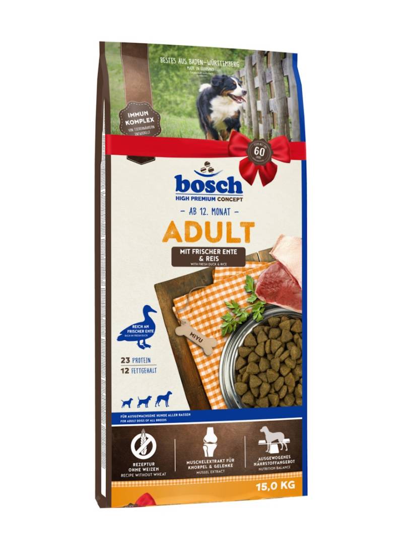 Bosch Adult Ente/Reis Hundetrockenfutter von bosch Tiernahrung
