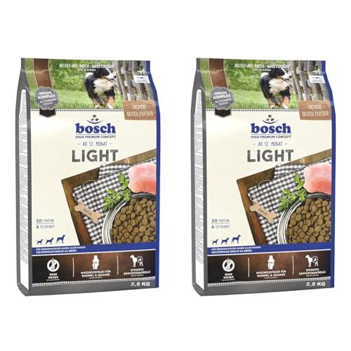 Bosch HPC Light | Hundetrockenfutter für übergewichtige Hunde Aller Rassen | 1 x 2.5 kg (Packung mit 2) von bosch TIERNAHRUNG