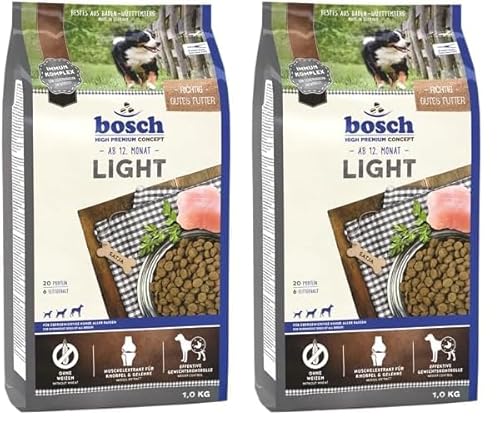 Bosch HPC Light | Hundetrockenfutter für übergewichtige Hunde Aller Rassen | 1 x 2.5 kg (Packung mit 2) von bosch TIERNAHRUNG