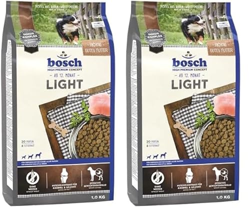 Bosch HPC Light | Hundetrockenfutter für übergewichtige Hunde Aller Rassen | 1 x 2.5 kg (Packung mit 2) von bosch TIERNAHRUNG