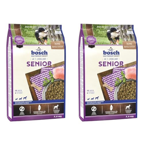 Bosch HPC Senior | Hundetrockenfutter für ältere Hunde Aller Rassen | 1 x 2.5 kg (Packung mit 2) von bosch TIERNAHRUNG
