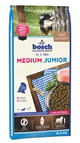 Dog Junior Medium 15kg, 1er Pack (1 x 15 kg Packung) von bosch TIERNAHRUNG