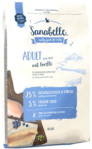 Sanabelle Adult mit Forelle | Katzentrockenfutter für ausgewachsene Katzen (ab dem 12. Monat) | 1 x 10 kg von Sanabelle