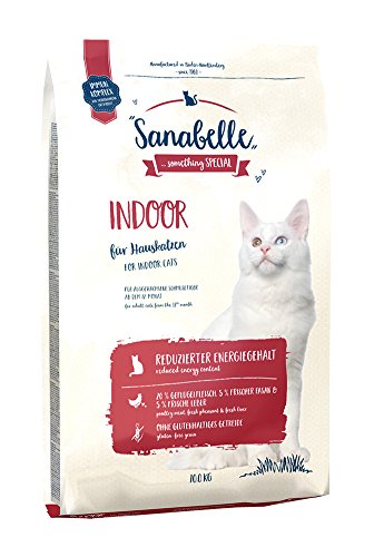 Sanabelle Indoor | Katzentrockenfutter für ausgewachsene Katzen (ab dem 12. Monat) | besonders geeignet für Hauskatzen und Katzen mit reduziertem Bewegungsumfang | 1 x 10 kg von Sanabelle