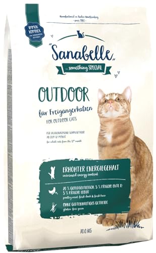Sanabelle Outdoor | Katzentrockenfutter für ausgewachsene Katzen (ab dem 12. Monat) | besonders geeignet für Freigängerkatzen mit erhöhtem Bewegungsumfang | 1 x 10 kg von Sanabelle