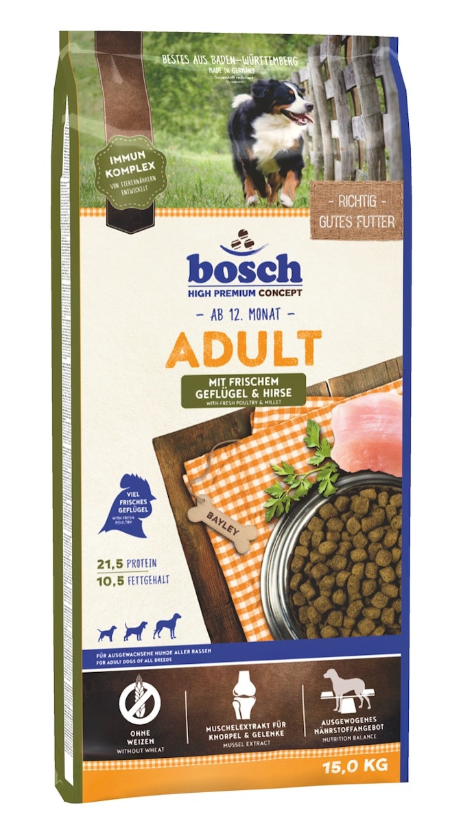bosch Adult Geflügel & Hirse Hundetrockenfutter von bosch Tiernahrung
