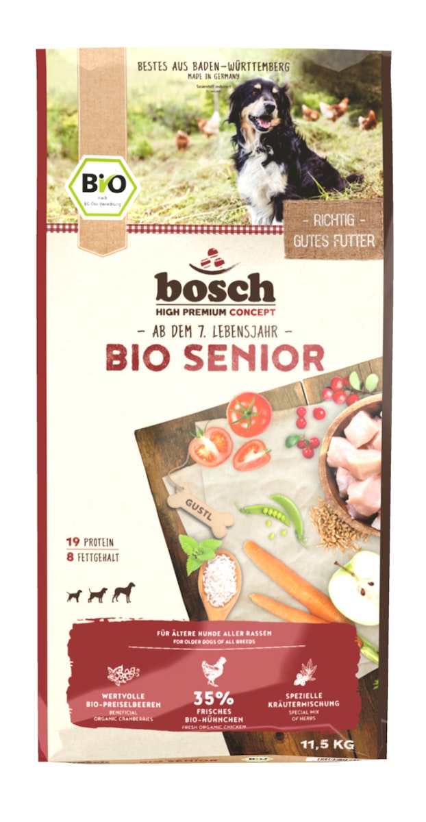 bosch Bio Senior Hühnchen & Preiselbeere Hundetrockenfutter von bosch Tiernahrung