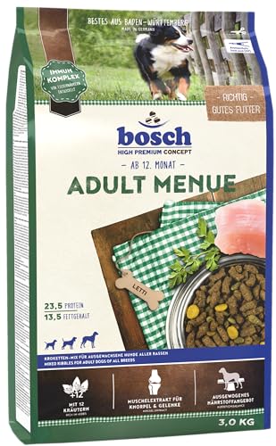 bosch HPC Adult Menue | Kroketten-Mix für ausgewachsene Hunde aller Rassen | 1 x 3 kg von bosch TIERNAHRUNG