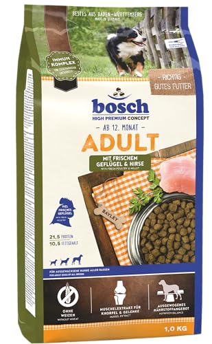 bosch HPC Adult mit frischem Geflügel & Hirse | Hundetrockenfutter für ausgewachsene Hunde aller Rassen | 1 x 3 kg von bosch Tiernahrung