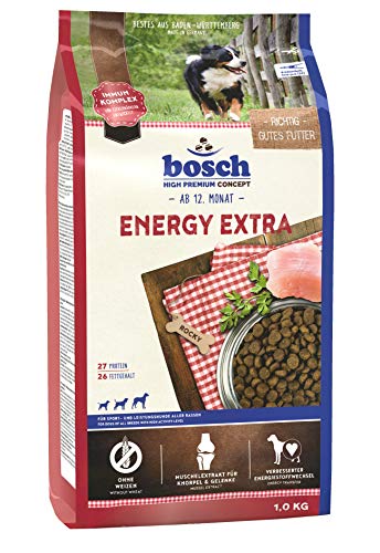 bosch HPC Energy Extra | Hundetrockenfutter für Sport- und Leistungshunde aller Rassen, 1 x 1 kg von bosch TIERNAHRUNG