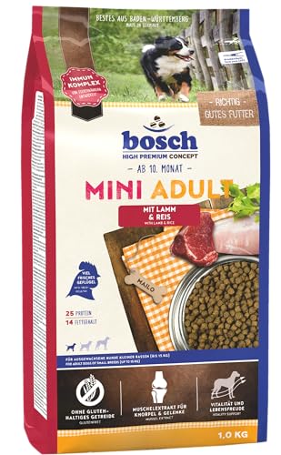 bosch HPC Mini Adult mit Lamm & Reis | Hundetrockenfutter für ausgewachsene Hunde kleiner Rassen (bis 15 kg) | 1 x 3 kg von bosch Tiernahrung