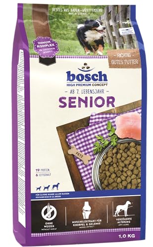 bosch HPC Senior | Hundetrockenfutter für ältere Hunde aller Rassen | 5 x 1 kg von bosch TIERNAHRUNG