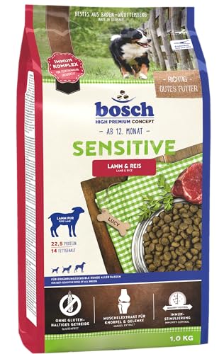 bosch HPC Sensitive Lamm & Reis | Hundetrockenfutter für ernährungssensible Hunde aller Rassen | 1 x 1 kg von bosch TIERNAHRUNG