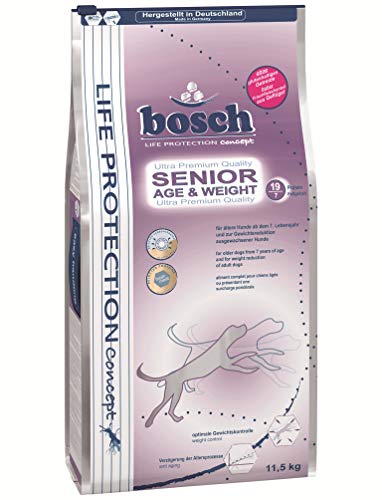 bosch Life Protection Concept | Senior Age & Weight | Hundetrockenfutter für ältere Hunde ab dem 7. Lebensjahr und zur Gewichtsreduktion | 1 x 11.5 kg von bosch TIERNAHRUNG