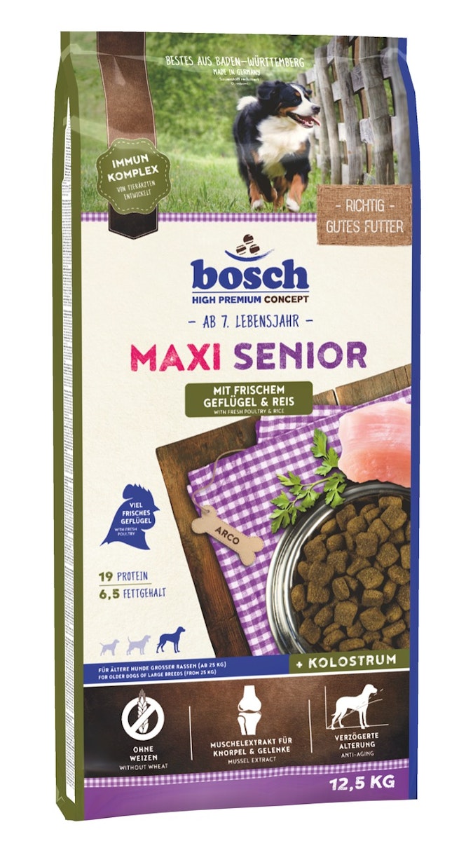 bosch Maxi Senior Geflügel & Reis Hundetrockenfutter von bosch Tiernahrung