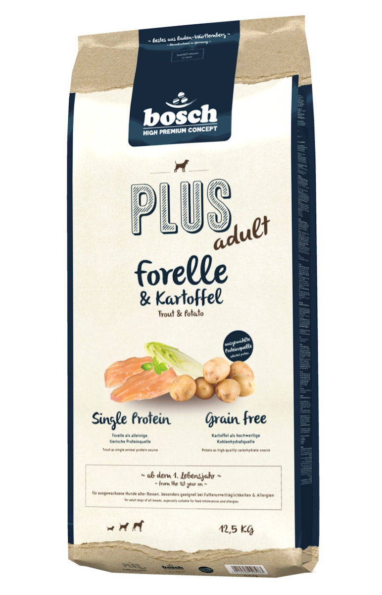 bosch Plus Adult Forelle & Kartoffel Hundetrockenfutter von bosch Tiernahrung
