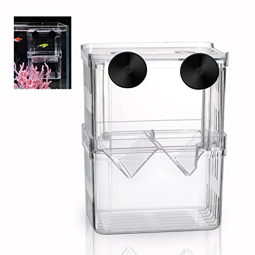 Boxtech Aquarium Zuchtbox,Garnelen Aufzuchtbecken,Aquarien Aufzuchtbehälter,Brutkasten,Ableichbecken für kleine Fische, Garnelen, Clownfische, Guppys （Größe M） von boxtech