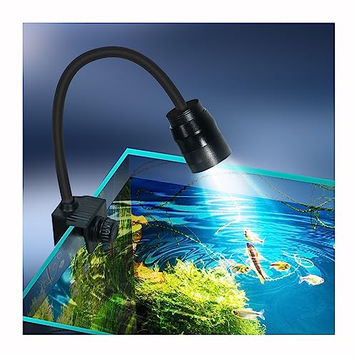 Boxtech Aquarium Beleuchtung, Aquarium LED Zoom Lichter Hohe,3 Farben Einstellbare Brennweite,Temperaturbeständigkeit Schnelle Wärmeableitung und nachhaltige Nutzung 10W von boxtech