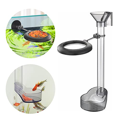 Boxtech Garnelen-Futterschalen-Set, Aquarium-Futterröhren-Set mit Futterring, Reinigungsbürste für Aquarien von boxtech