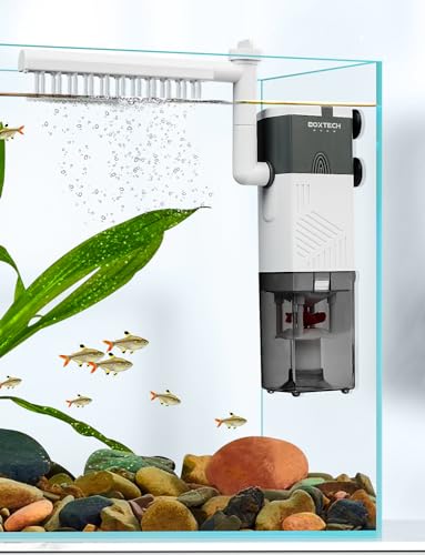 boxtech 4 in 1 Filter für Aquarien, multifunktionaler Aquarienfilter, leiser Tauchfilter, 10 W, Durchflussmenge 600 l/h, geeignet für Aquarien von 12 – 25 Gallonen boxtech 4 in 1 Filter für Aquarien, multifunktionaler Aquarienfilter, leiser Tauchfilter, 10 W, Durchflussmenge 600 l/h, geeignet für Aquarien von 12 – 25 Gallonen von boxtech