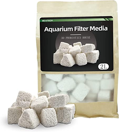 boxtech Aquarium-Filtermedien, biologische Filtermedien für Aquarium, Keramik, Bio-Filtermedienblöcke mit großer Oberfläche für Aquarienwanne, Kanisterfilter, Koiteiche (2 l) von boxtech