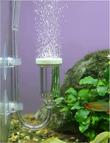 boxtech Aquarium Luftstein, Zubehör für Aquarienluftpumpen Kit mit Steuerventil Leise Super-High Diffusor für gelösten Sauerstoff Lässt Super Tiny Bubbles für Aquarium und Hydroponic (25mm) von boxtech