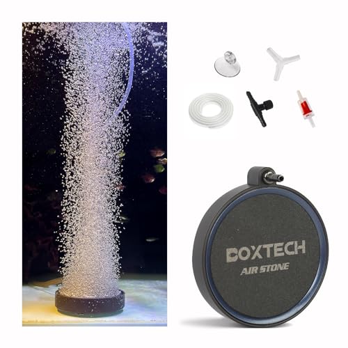 boxtech Aquarium Ausströmer Set Sandplatte Aquarium Diffusor für gelösten Sauerstoff Belüfter Stein (S- 100mm) von boxtech