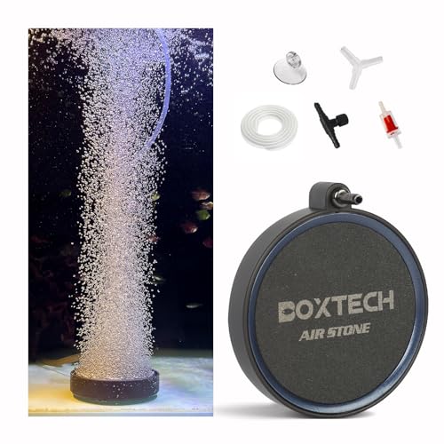 boxtech Aquarium Ausströmer Set Sandplatte Aquarium Diffusor für gelösten Sauerstoff Belüfter Stein (S- 130mm) von boxtech