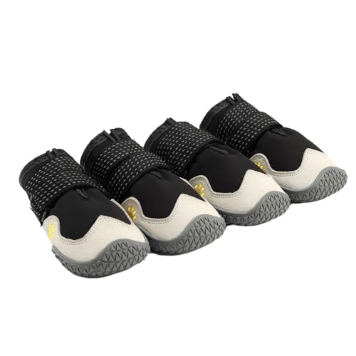 Hundeschuhe, 4 Stück, Gummi, rutschfest, Sommer, Polyester, Pfotenschutz, Haustierschuhe mit reflektierenden, robusten Hundespaziergängen, Komfortschuhe für Hunde, Katzen und Welpen Hundeschuhe, 4 Stück, Gummi, rutschfest, Sommer, Polyester, Pfotenschutz, Haustierschuhe mit reflektierenden, robusten Hundespaziergängen, Komfortschuhe für Hunde, Katzen und Welpen von braai