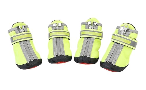 Winterschuhe für Hunde, rutschfest, wasserdicht, reflektierend, Haustierschuhe, Pfotenschutz, Haustierschuhe, atmungsaktiv, für den Winter, drinnen und draußen, 4 Stück Winterschuhe für Hunde, rutschfest, wasserdicht, reflektierend, Haustierschuhe, Pfotenschutz, Haustierschuhe, atmungsaktiv, für den Winter, drinnen und draußen, 4 Stück von braai