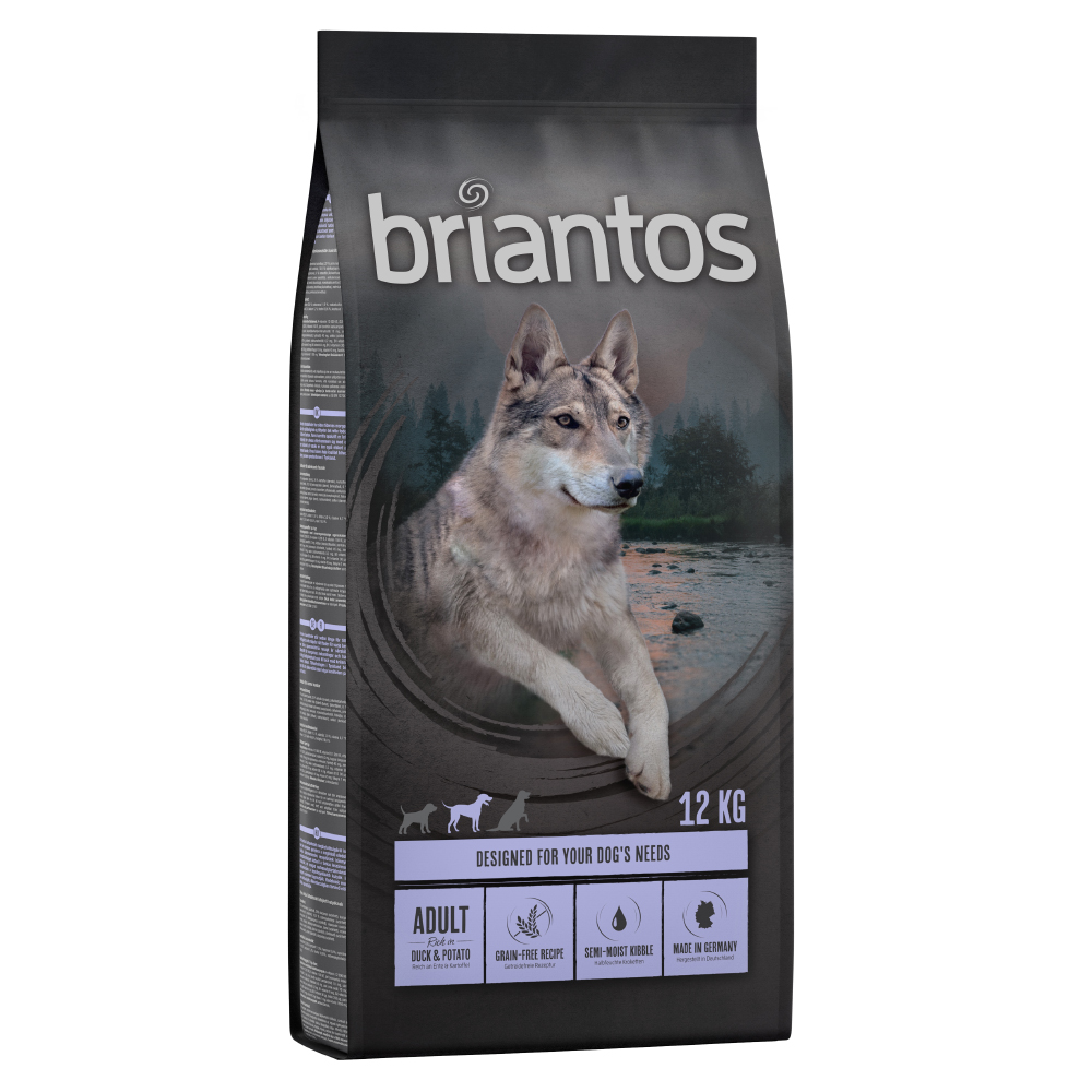 Briantos Adult Ente & Kartoffel - GETREIDEFREIE Rezeptur - Sparpaket: 2 x 12 kg von briantos