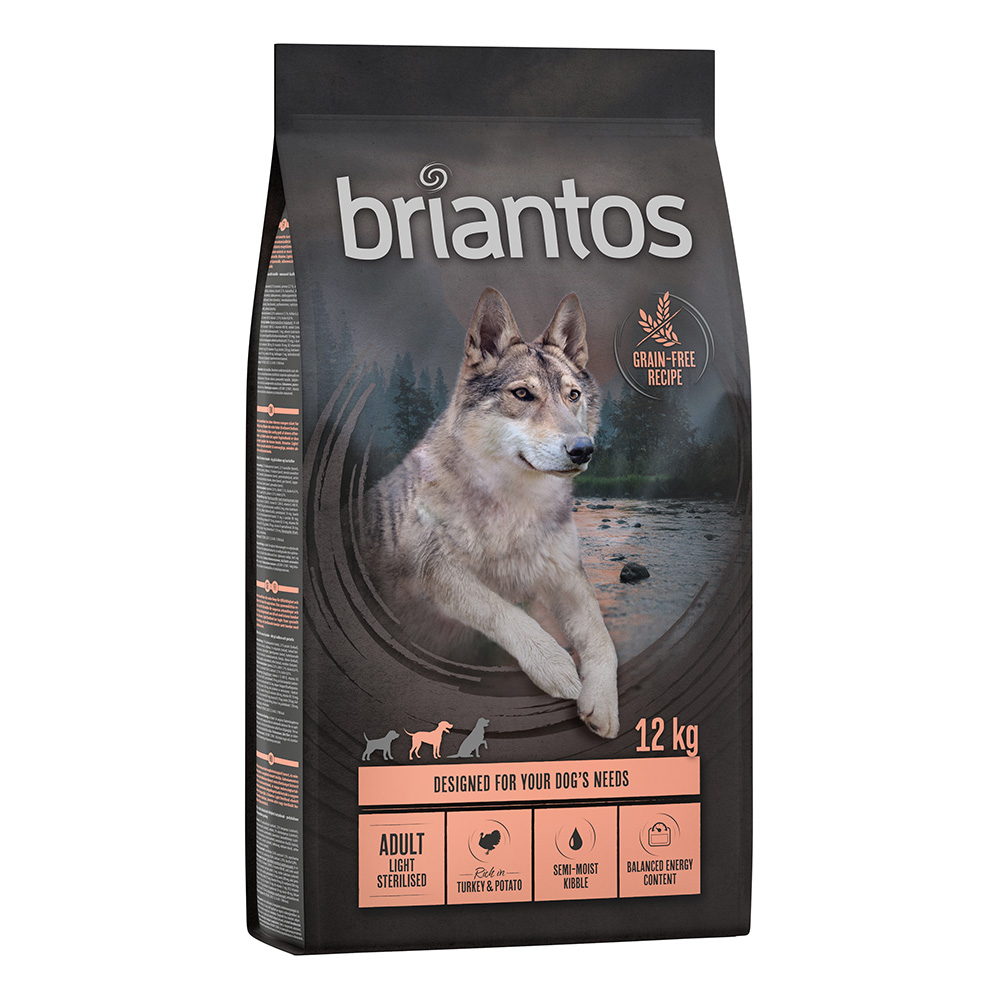 Briantos Adult Light/Sterilised Pute & Kartoffel - GETREIDEFREIE Rezeptur - 12 kg von briantos