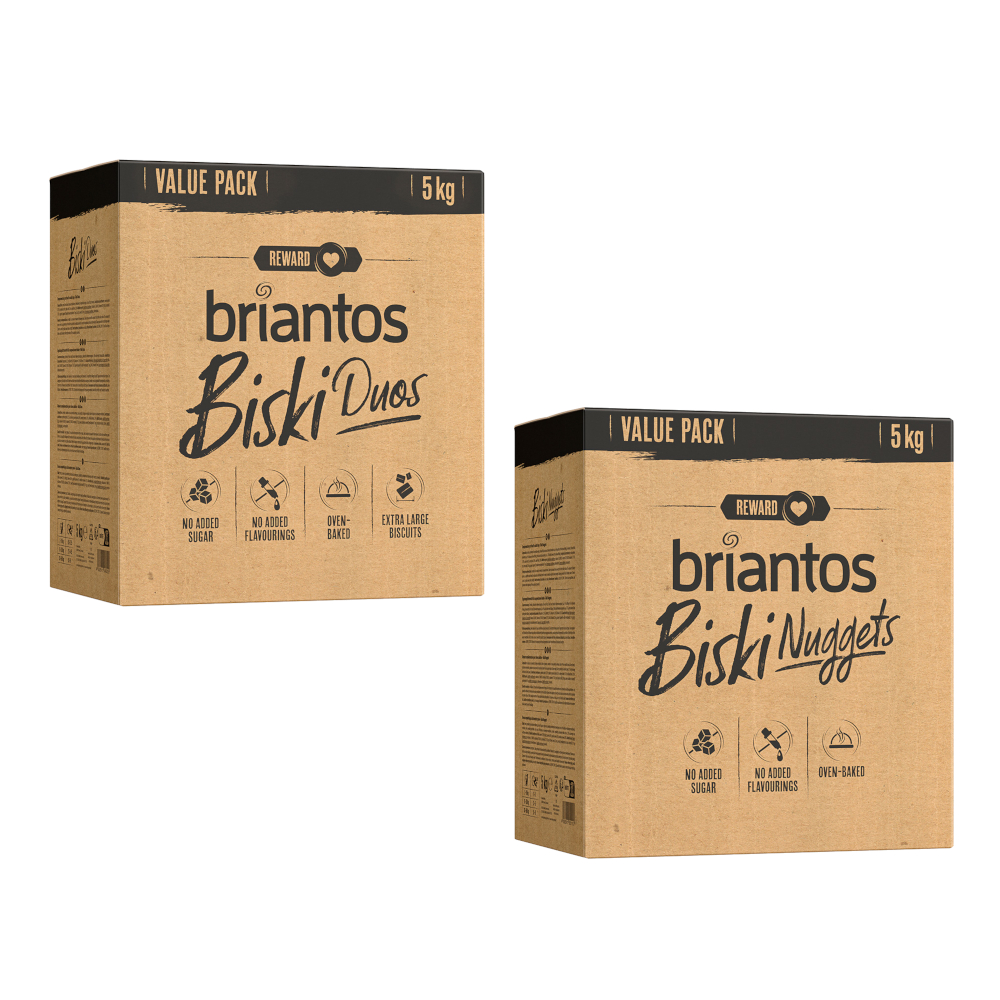 Briantos Biski Sparpack 5 kg - Gemischte Verpackung 2 х 5 kg (Nuggets + Duos) von briantos
