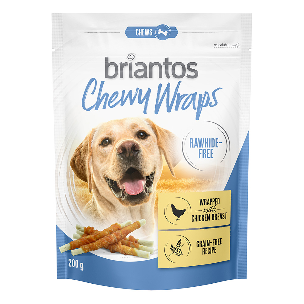 Briantos Chewy Wraps ohne Rohhaut für Hunde - Mixed Pack Ente + Huhn (2 x 200 g) von briantos