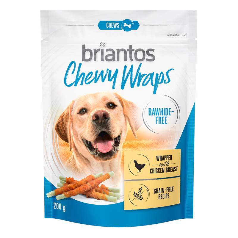 Briantos Chewy Wraps ohne Rohhaut für Hunde - Mixed Pack Ente + Huhn (2 x 200 g) von briantos