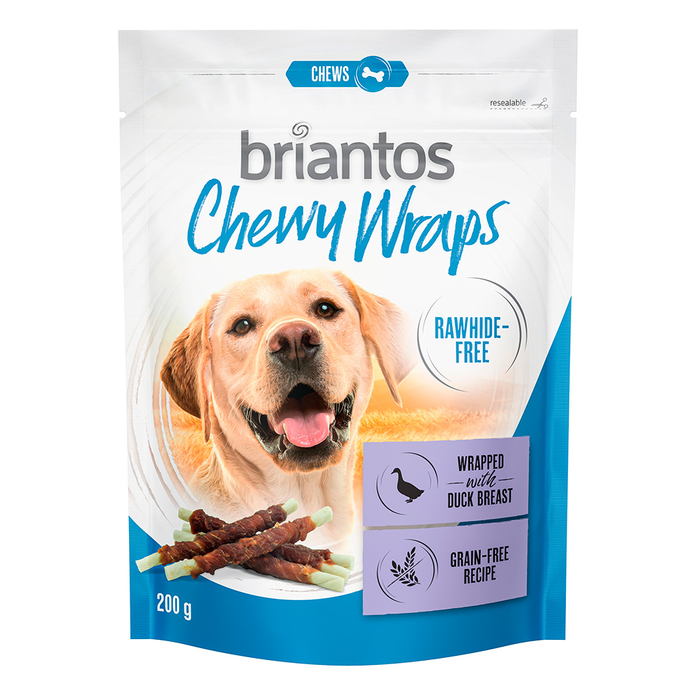 Briantos Chewy Wraps ohne Rohhaut für Hunde - Ente 200 g von briantos