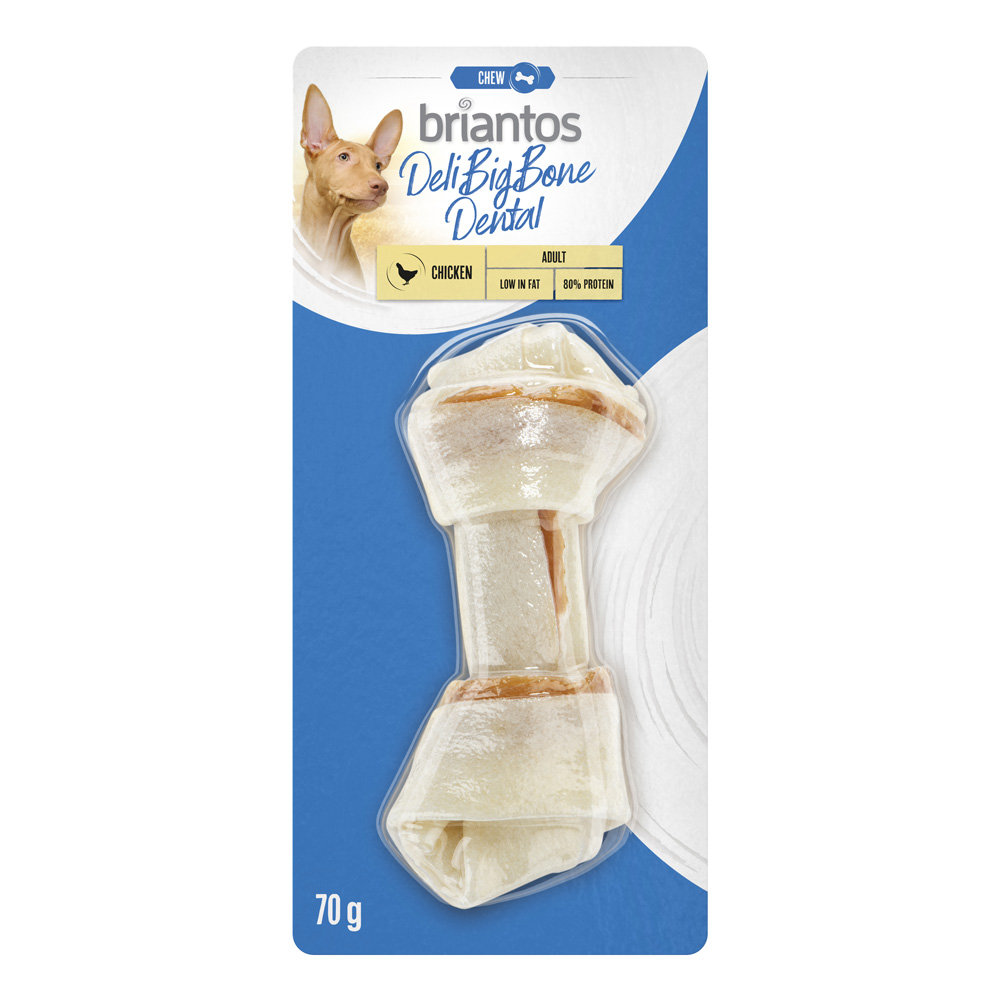 Briantos Deli Bones Dental knotted für Hunde - 1 x 14 cm (70 g) von briantos