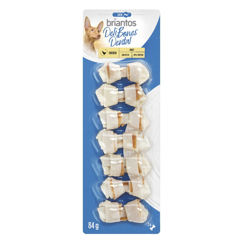 Briantos Deli Bones Dental knotted für Hunde - 7 x 5 cm (84 g) von briantos