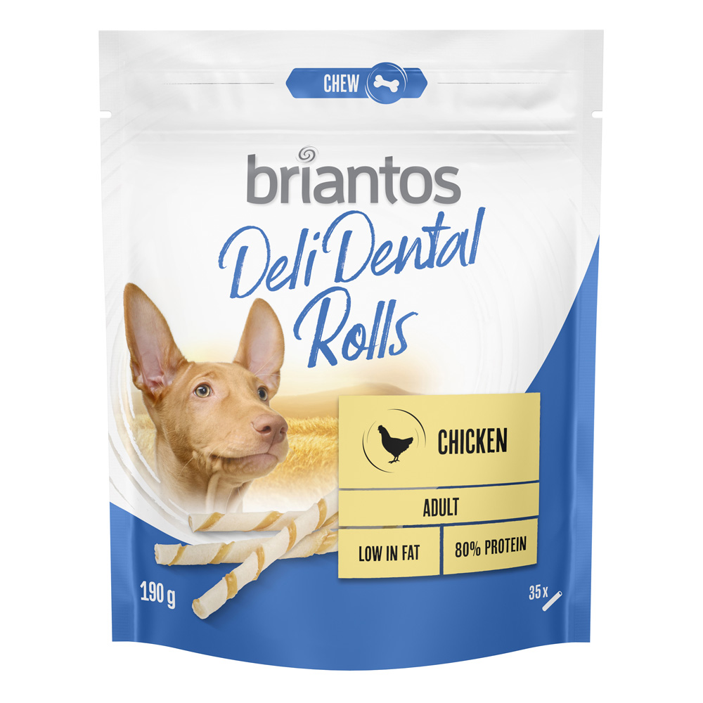 Briantos Deli Rolls Dental ca. 12,7 cm ⌀ 1,7 cm für Hunde - Sparpaket: 2 x 190 g Briantos Deli Rolls Dental ca. 12,7 cm ⌀ 1,7 cm für Hunde - Sparpaket: 2 x 190 g von briantos