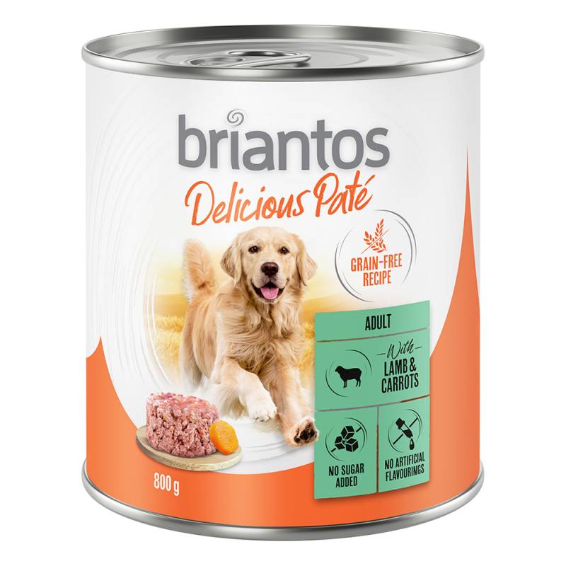 Briantos Delicious Paté 6 x 800 g - Lamm und Karotten von briantos