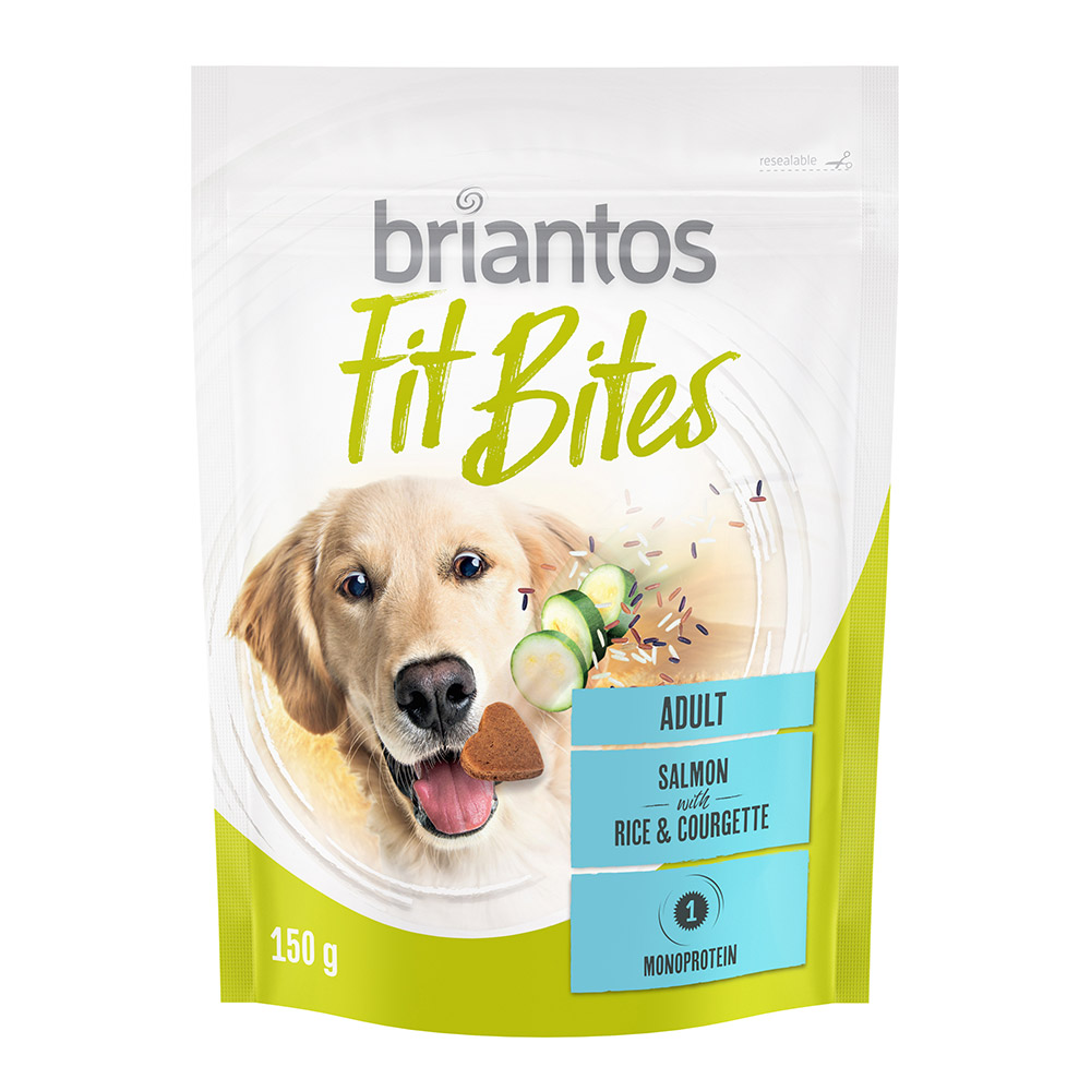 Briantos "FitBites" - Lachs mit Reis & Zucchini - Sparpaket: 3 x 150 g Nachfüllpack von briantos