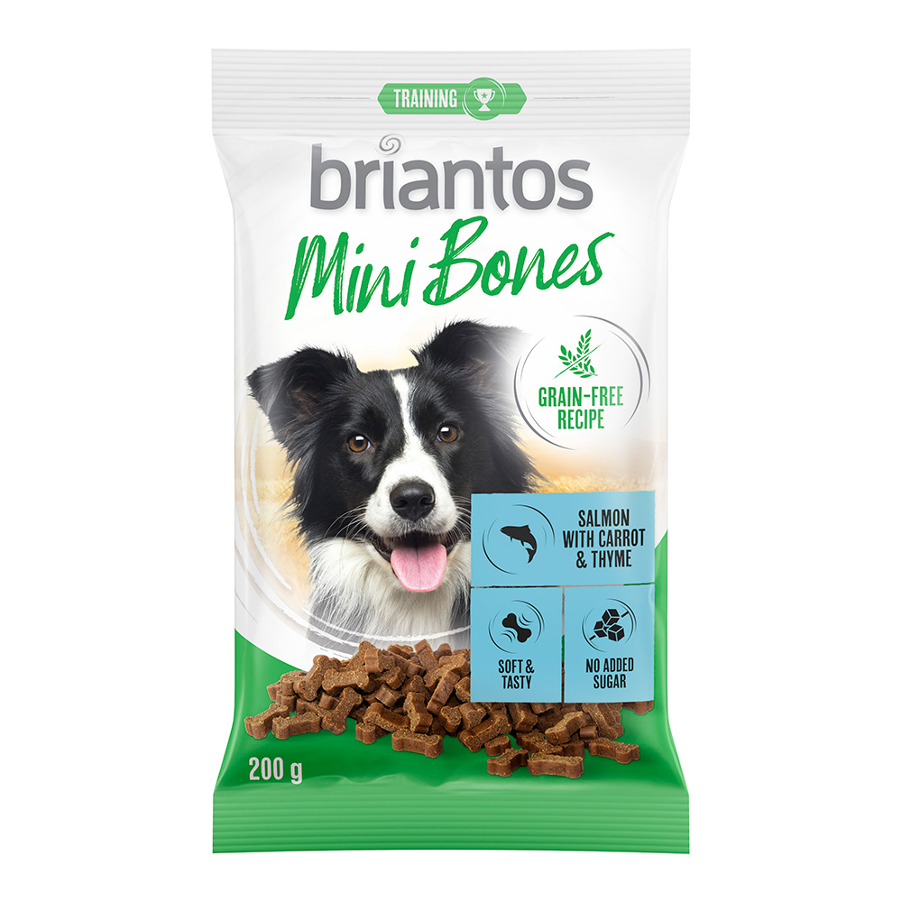 Briantos Mini Bones Getreidefreie Rezeptur für Hunde 200 g - mit Ente, Erbse & Cranberry von briantos